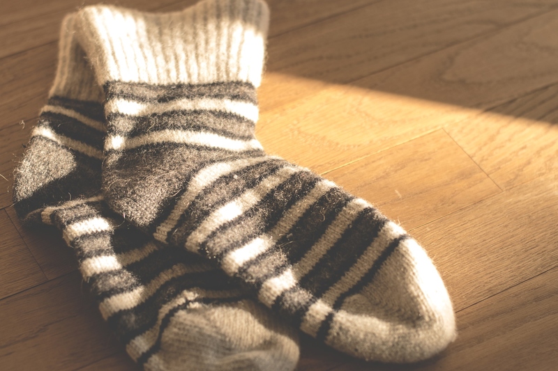 Imagem de meias de lã.