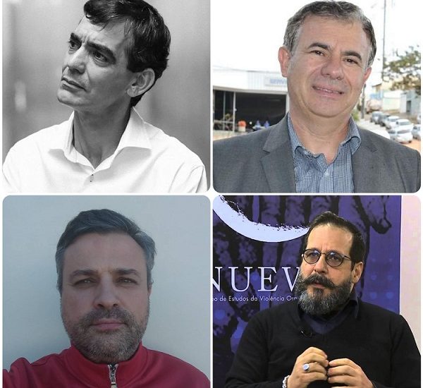 #PraCegoVer: Foto dos quatro convidados para o evento: Adilson, Sérgio, Marcelo e Pedro Bodê.